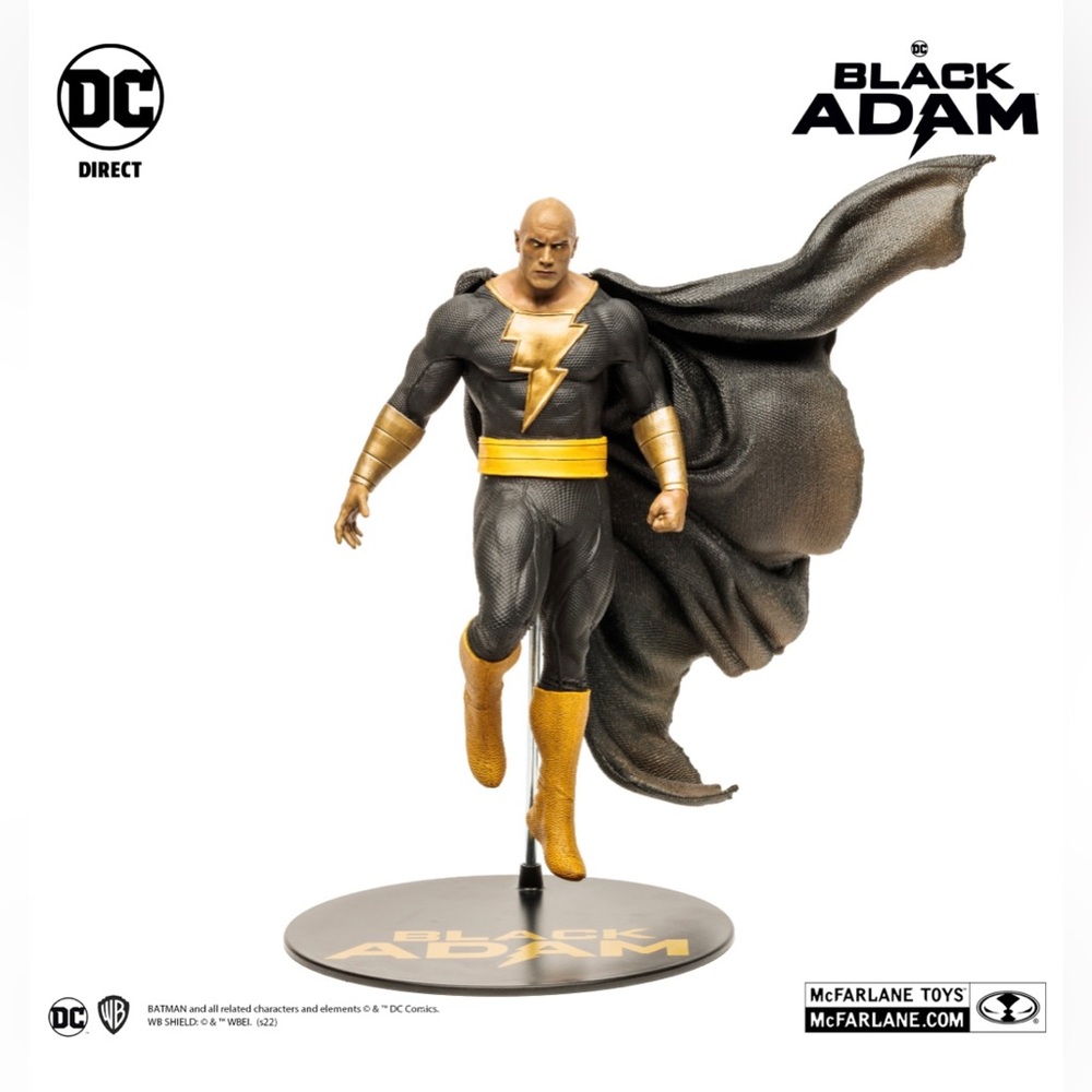 McFarlane Toys DC DIRECT The Rock Black Adam 12" Jim Lee PVC Statue - NEW